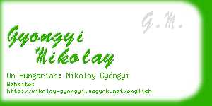 gyongyi mikolay business card