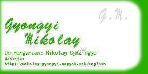 gyongyi mikolay business card